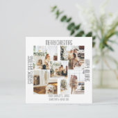 シンプル モダン 5 枚の写真とテキストのクリスマス シーズンカード (スタンド正面)