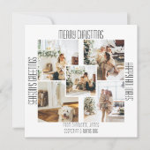 シンプル モダン 5 枚の写真とテキストのクリスマス シーズンカード (正面)