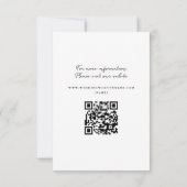 シンプル |モノグラミニマルム結婚ズ 出欠カード (裏面)