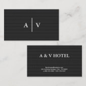 シンプル |モノグラム（カーボンパターン） 名刺 (正面/裏面)