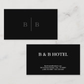 シンプル | モノグラム（ブラック） 名刺 (正面/裏面)