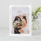 シンプル モノグラム 黒 白 現代の結婚式 QR セーブザデート (スタンド正面)