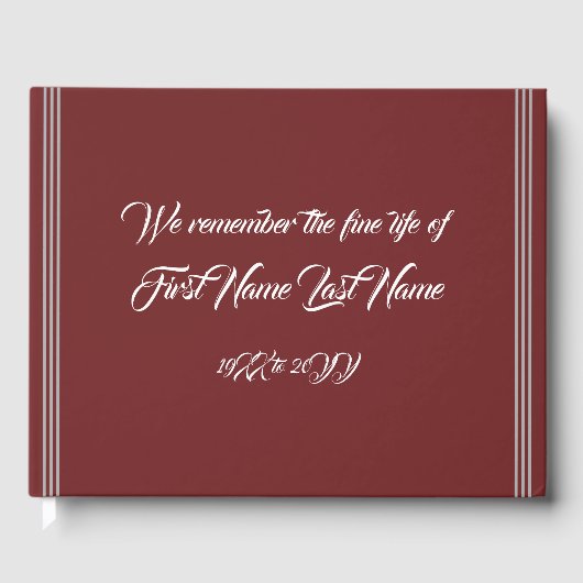 シンプル&モーダルンウェイクサービスゲストブック ゲストブック (正面)