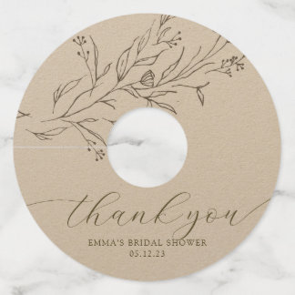 シンプル&ユエレガントーカリプトゥスブランチワイングラスラベル ワイングラスタグ