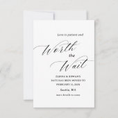 シンプル ユニーク 結婚式延期 セーブザデート (正面)