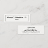 シンプル、ライトは、及び専門の名刺きれいになります スキニー名刺 (正面/裏面)