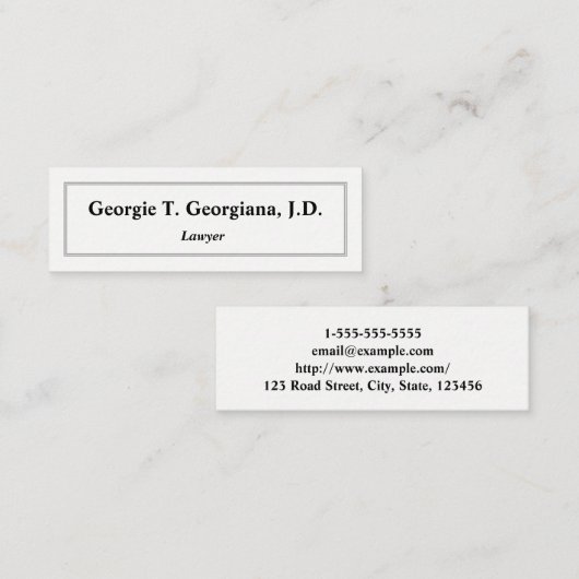 シンプル、ライトは、及び専門の名刺きれいになります スキニー名刺 (正面/裏面)