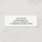 シンプル、ライトは、及び専門の名刺きれいになります スキニー名刺 (裏面)