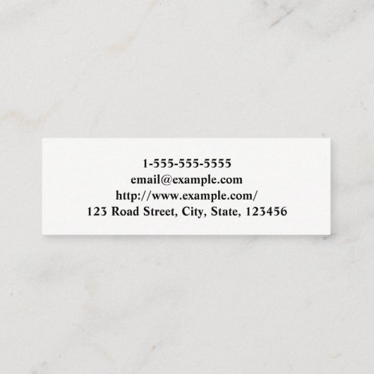 シンプル、ライトは、及び専門の名刺きれいになります スキニー名刺 (裏面)