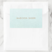 シンプル、ライトターコイズブルー、ミニマスタイリッシュリスト 長方形シール (バッグ)