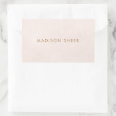 シンプル、ライトピンクミニマスタイリッシュリスト 長方形シール (バッグ)