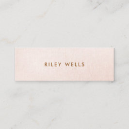 シンプル　ライトピンク　スタイリッシュミニマリストビューティー スキニー名刺