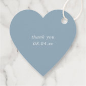 シンプル ライトブルー モノグラムイニシャル ハート フェイバータグ (裏面)