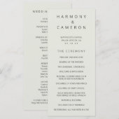 シンプル ライトベージュ 結婚式 プログラム (正面/裏面)