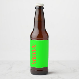 シンプル&ライモダンムグリーン&オレンジ-パーソナライズされた ビールラベル