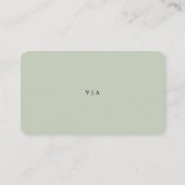 シンプル ラスティック グリーン ユーカリ ハネムーン ウェディング ウィッシュ エンクロージャーカード (裏面)