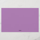 シンプル ラベンダー ミニマリスト モノグラム ツー ボーダー 便箋 (裏面)