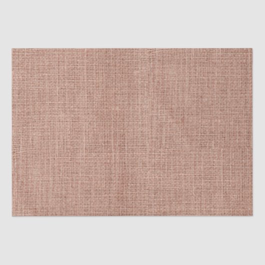 シンプル リアルな麻布風 ラスティック フェミニン ブラッシュ ピンク 薄葉紙 (正面)