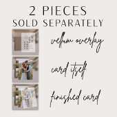 シンプル リアル ヴェラム オーバーレイ エレガント 3 フォト ウェディング 招待状