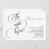 シンプル |リハーサルディナー 招待状 (正面/裏面)