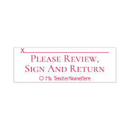 シンプル「レビュー、署名、返却」 セルフインキングスタンプ