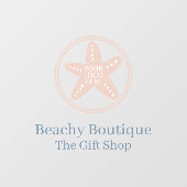 シンプル ロゴ ビジネス ブティック ウィンドウサイン (シート)