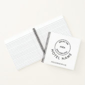 シンプル ロゴ ホテル名 QRコード 任意の色 ノートブック (内部)