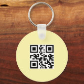 シンプル ロゴ QR コード ビジネス ライトイエロー キーホルダー (裏面)