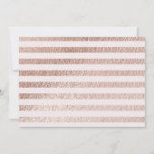 シンプル ローズゴールド ブロック フォト セーブ・ザ・デート (裏面)