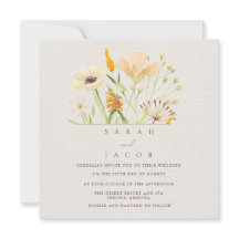 シンプル ワイルドフラワーズ ボタニカル ウェディング