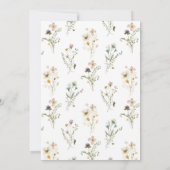 シンプル ワイルドフラワー ウェディング 招待状 (裏面)