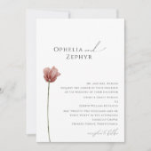 シンプル ワイルドフラワー | トラディショナル ウェディング 招待状 (正面)