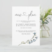 シンプル ワイルドフラワー | 結婚式延期のお知らせ 招待状 (スタンド正面)