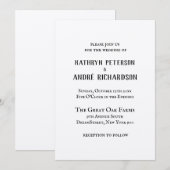 シンプル ヴィンテージ クラフト タイプ 結婚式 招待状 (正面/裏面)