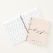 シンプル ヴィンテージ ホワイト ウェディング プラン ハート ノートブック (内部)