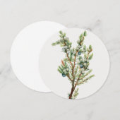 シンプル ヴィンテージ ボタニカル マウンテン ジュニパー 招待状 (正面/裏面)