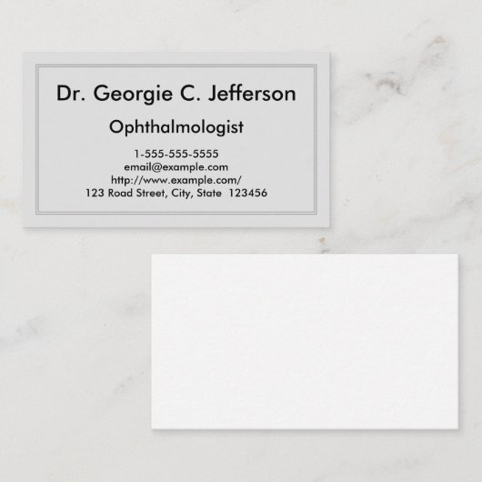 シンプル・一般眼科医の名刺 名刺 (正面/裏面)