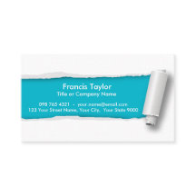 シンプル、元のターコイズによって裂かれるペーパーデザイン…