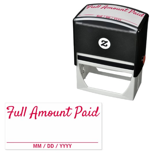 シンプル「全額支払済み」ゴム印 セルフインキングスタンプ (インサイチュ)