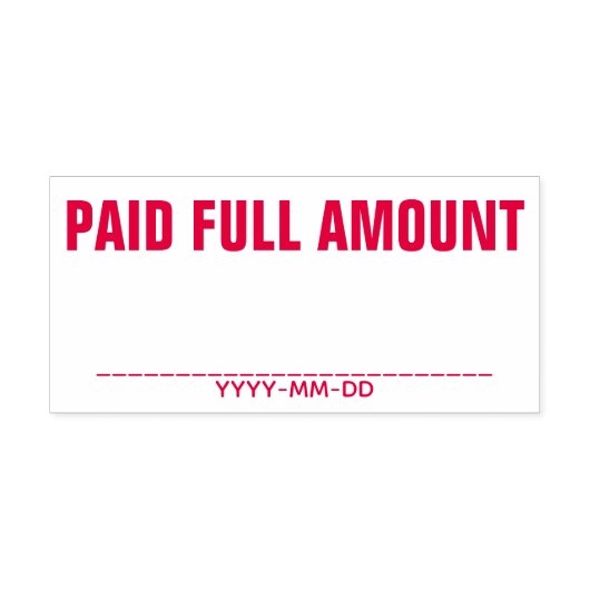 シンプル「全額支払済」ゴム印 セルフインキングスタンプ (デザイン)