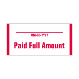 シンプル「全額支払済」ゴム印 セルフインキングスタンプ