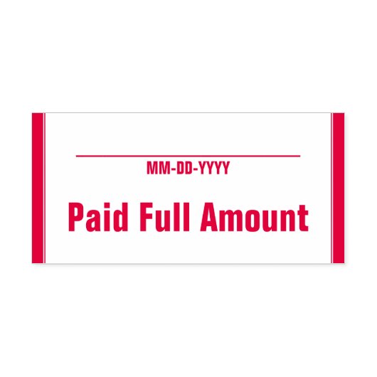 シンプル「全額支払済」ゴム印 セルフインキングスタンプ (デザイン)