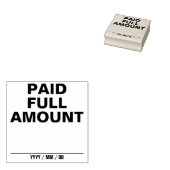 シンプル「全額支払済」ゴム印 ラバースタンプ (押印)
