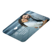 シンプル |写真の日付の保存 マグネット (左側)