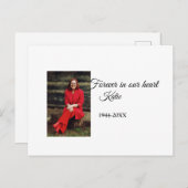 シンプル 写真を追加してテキストを記念に ポストカード (正面/裏面)