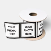 シンプル - 写真を8枚アップロード サテンリボン (リール)