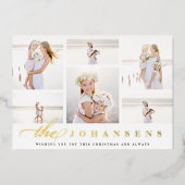 シンプル |写真エレガントコラージュ 箔シーズンカード (正面)