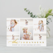 シンプル |写真エレガントコラージュ 箔シーズンカード (立ち正面)