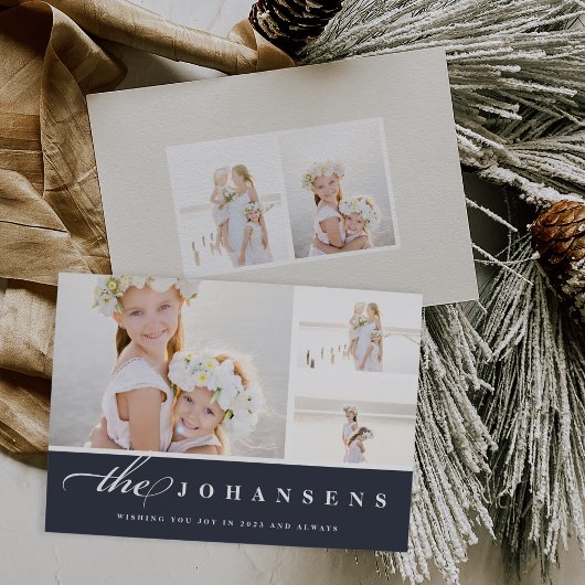 シンプル |写真コラージュカード シーズンカード