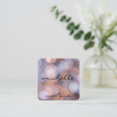 シンプル《写真》ぼけ味 |スタイリスト |写真 |ファッション スクエア名刺 (スタンド正面)